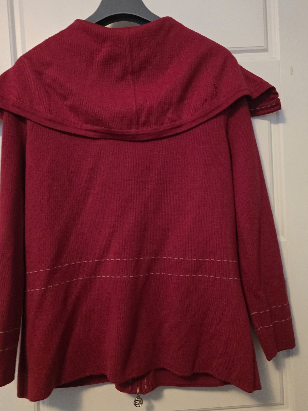 Escada Red Zip-Front Jacket - Picture 2 of 9